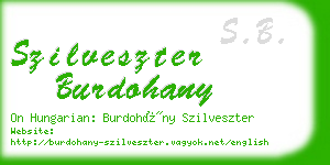 szilveszter burdohany business card